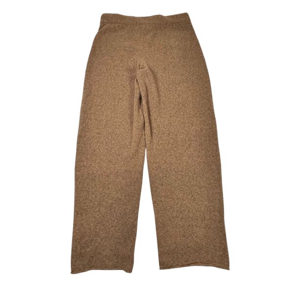 Everlane Knit Sweater Pants Sz L Tan Wool Blend Elastic Waist Stretch Cozy - Picture 5 of 10